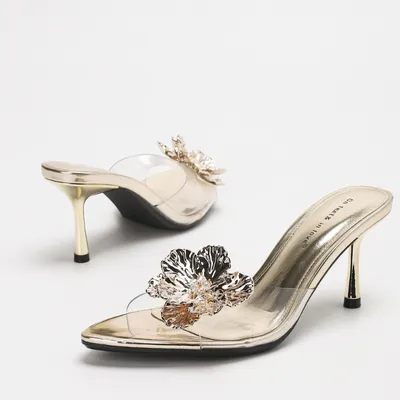 TRANSPARENT STRAP OPEN-TOE STILETTO