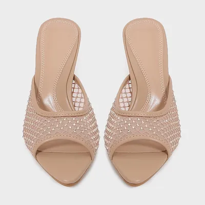 RHINESTONE HIGH HEEL POINTED TOE STILETTO 