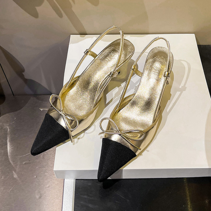 PARISIENNE BOW SLINGBACKS