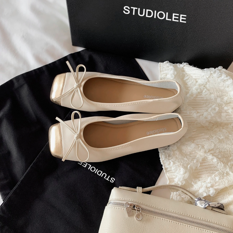 METALLIC TIP BALLET FLATS