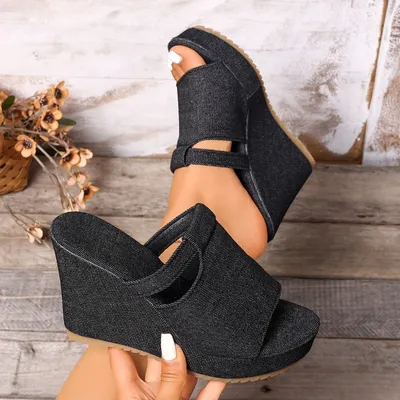 DENIM CRUSH WEDGES