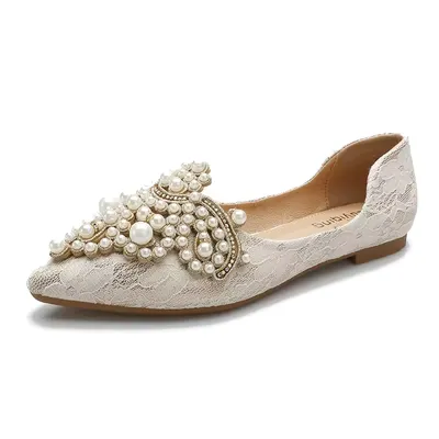 Luxurious Pearl Embellished Stylish Women's Shoes