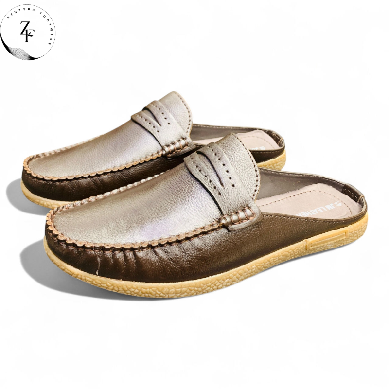 Pure leather half shoes 