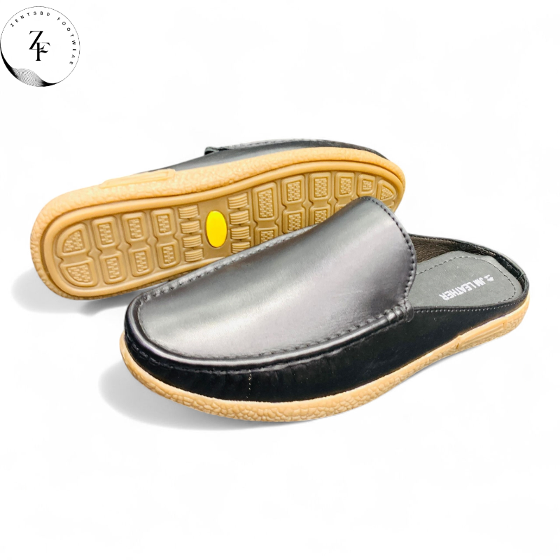 Genuine leather half shoes 