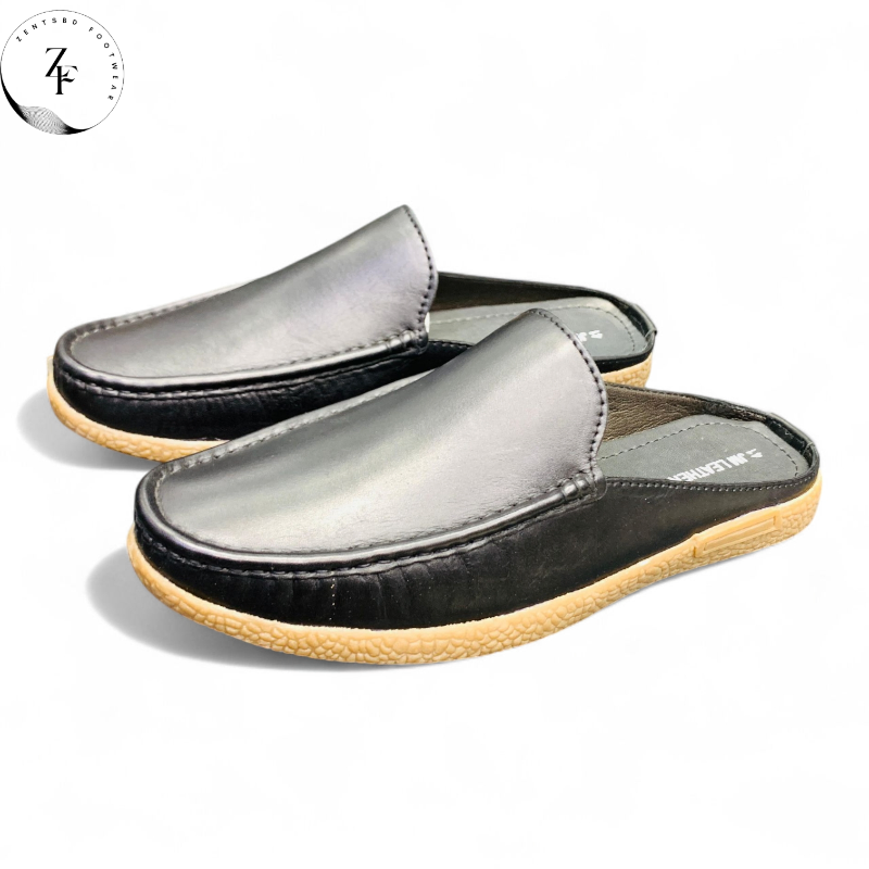 Genuine leather half shoes 