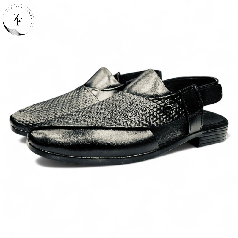 Pure leather back-stap sandals 