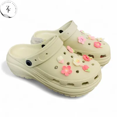 Cute Flower Charm Clogs – Lightweight crocs