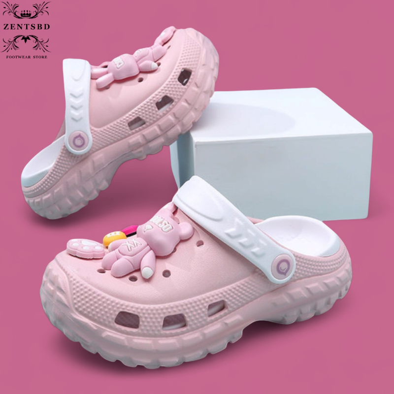 Cute Bunny Charm Clogs – Lightweight Slip-On Sandals with Soft Cushioning