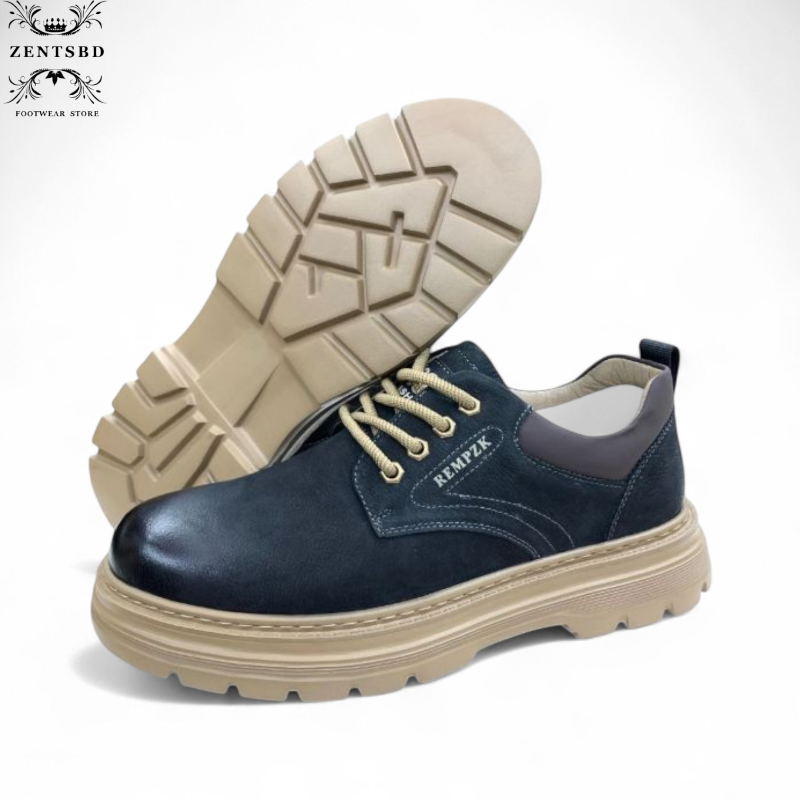 Men’s Tan Casual Lace-Up Shoes with Chunky Sole