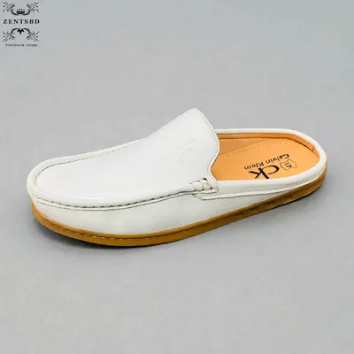 Pure leather white colour sandals 