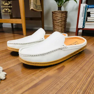 Pure leather white colour sandals 
