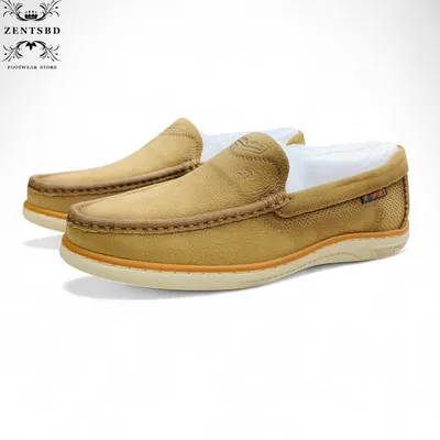 Men’s Premium Brown Leather Slip-On Loafers