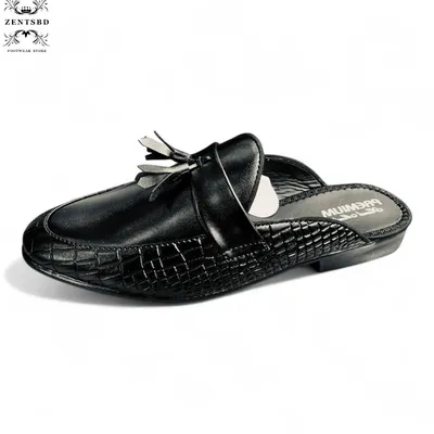 Pure leather soft half shoes 