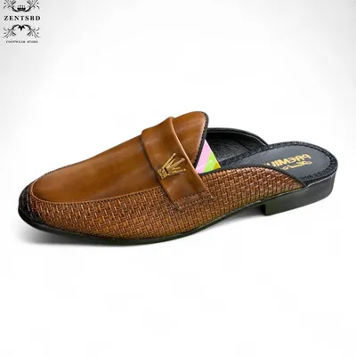 Pure leather soft half shoes