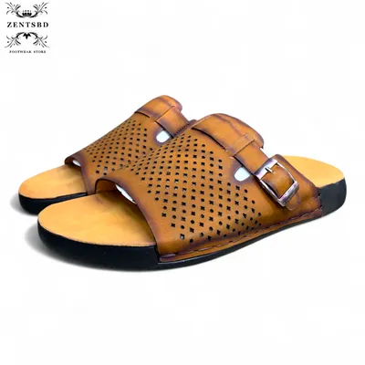 Premium Leather Breathable Casual Slide