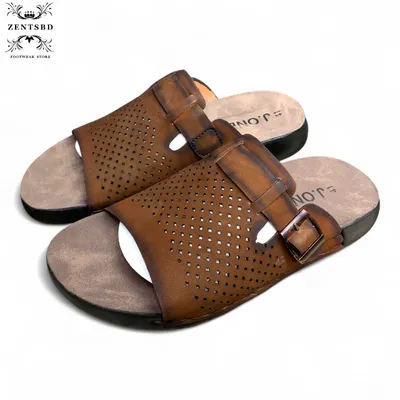 Premium Leather Breathable Casual Slide