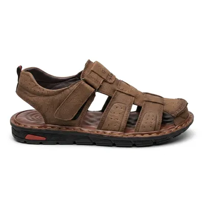 Men's Leather  Distressed Brown  sandals 