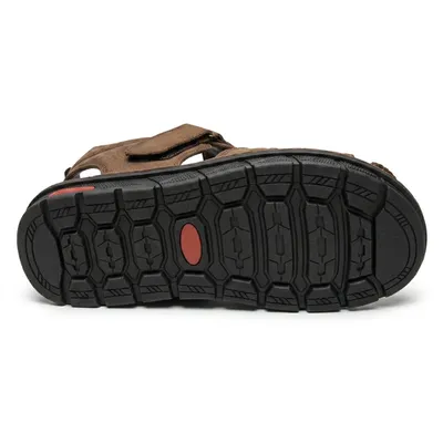 Men's Leather  Distressed Brown  sandals 