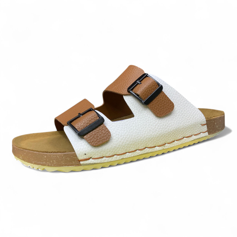 Brown cross  Comfort Slide Sandal