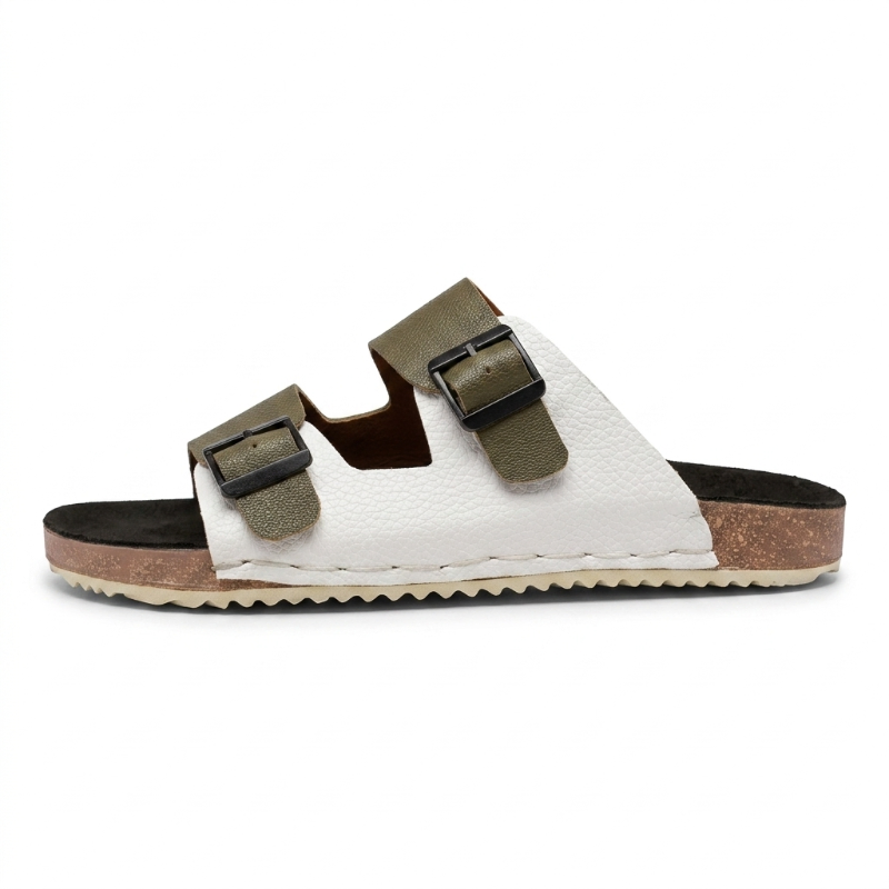 Brown cross  Comfort Slide Sandal