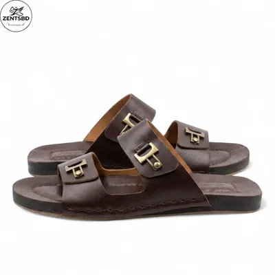 Pure leather slides 