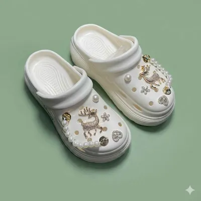 Cute Flower Charm Clogs