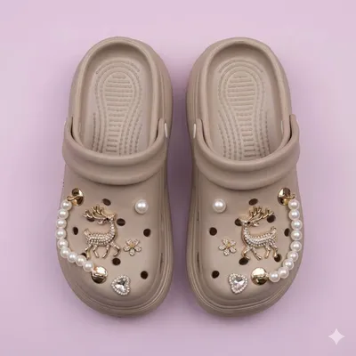 Cute Flower Charm Clogs