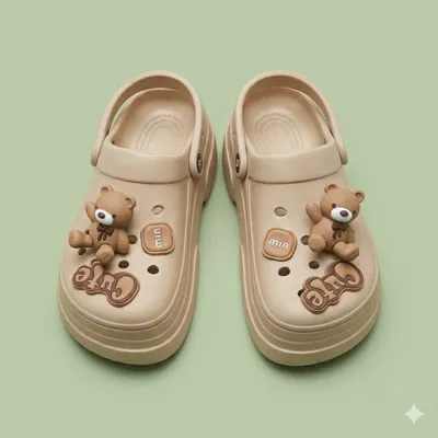 Thick-soled cartoon crocs