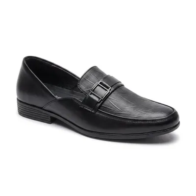 Pure Leather Buckle Loafers for Men