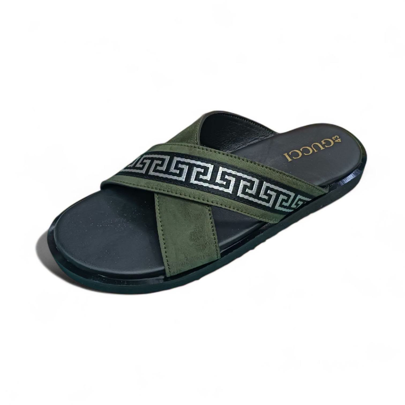 Gucci-Inspired  Cross-Strap Comfort Slide 