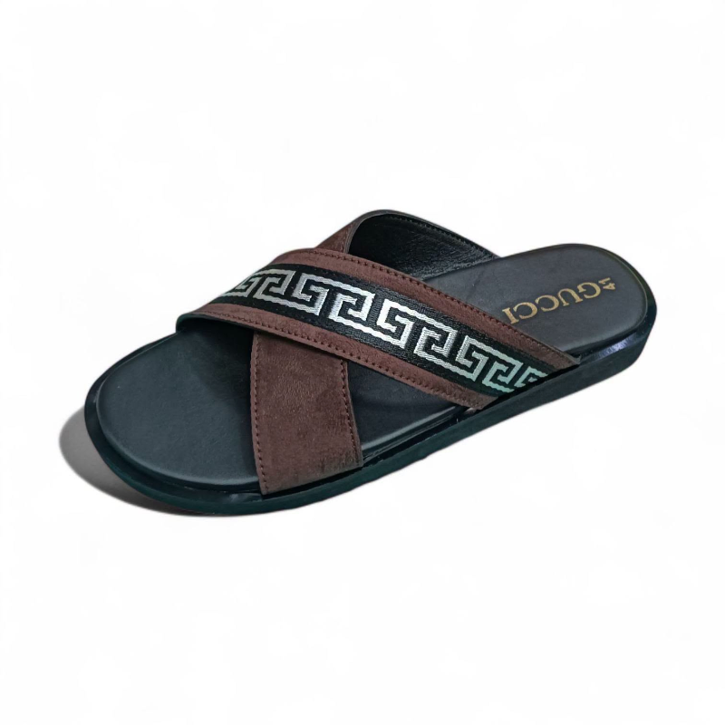 Gucci-Inspired  Cross-Strap Comfort Slide 
