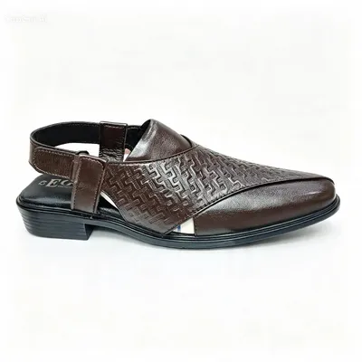 Men’s Premium Textured Leather Back-Strap Sandals