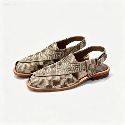 Pure leather  crafted kabuli sandals