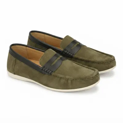 Suede leather casual loafers