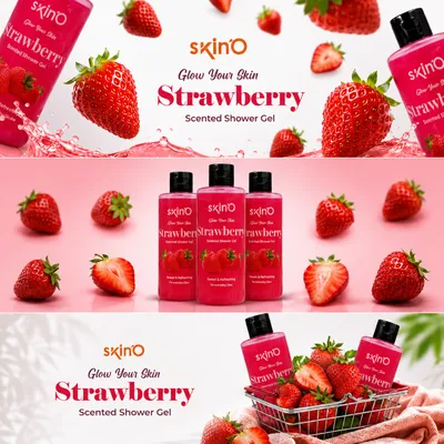 Glow Your Skin Strawberry Scented Shower Gel