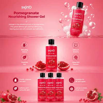 Glow Your Skin Pomegranate Nourishing Shower Gel