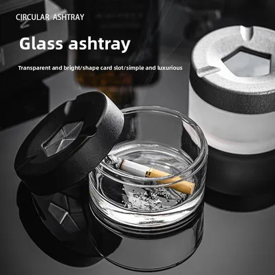 Round Glass Creative Ashtray