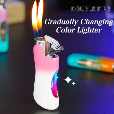 e Smart Double Flame Gas Cigarette Lighter