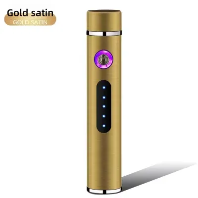 Cylindrical Mini Rechargeable Double Arc USB Lighter