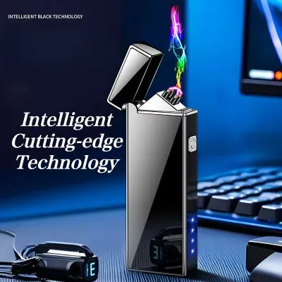  Windproof Metal USB Double Arc Lighter