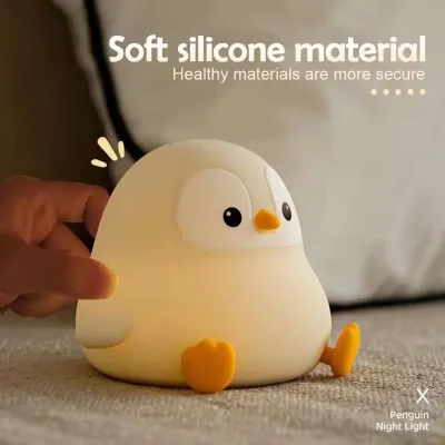 Cute Silicone Lamp Rechargeable Pat Penguin Night Light