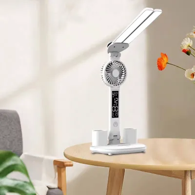 Eye Protection LED Reading Light with Fan 