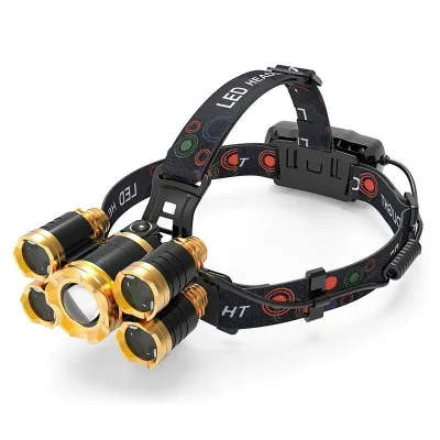 Led Waterproof Rechargeable 5 Pcs XML T6 LED Lamp