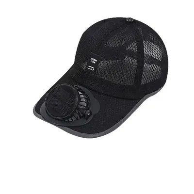 Rechargeable Mesh Solar Fan Cap
