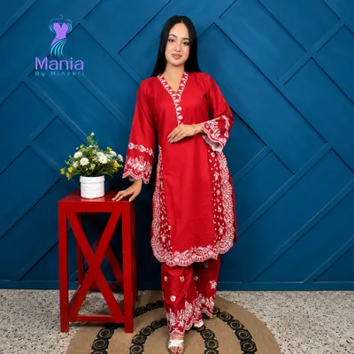 Color Riot // Cut Work Embroidery Work Cotton Fabric // Co-Ord’s 2PCS Set