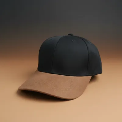 Premium Suede Baseball Cap – Black & Tan Two-Tone Limited Edition