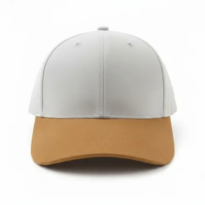 White & Brown Limited Edition Suede-Brim Baseball Cap – Adjustable Hat
