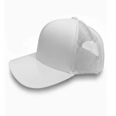 White Adjustable Snapback Cap – Lightweight Trucker Style