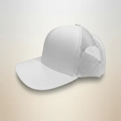 White Adjustable Snapback Cap – Lightweight Trucker Style