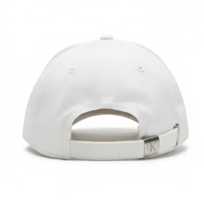 Calvin Klein Colorblock Baseball Cap – White & Flame Scarlet | Premium Designer Hat